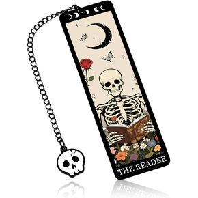 Halloween Gifts for Women Adults - Horror Bookmark Gifts Skeleton Bookmarks Dark Romance Bookmarks Funny Tarot Card Bookmark for Book Lovers - Halloween Boo Basket Items Spooky Gift Basket Stuffers