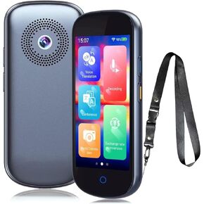 Language Translator Device 2025, No WiFi Needed Two-Way Voice Translation Device in 137 Languages & Accents 4" HD Portable Real Time Online/Offline/Photo/Text Translation for Travel Business-Grey