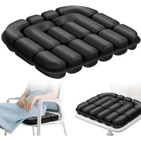 Inflatable Seat Cushion, Press Type Air Inflatable Cushion for Tailbone Pain Relief, Pressure Relief Seat Cushion for Remote Working, Office Chair, Wheelchair, Cars
