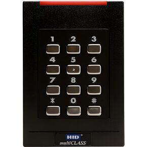 921PMNNEKMA004 multiCLASS SE RPK40 Smart Card Reader Wall Switch with Keypad and Bluetooth, HID Prox, AWID and EM4102 (32-bits), NFC and Bluetooth Smart, Wiegand, Pigtail, Mobile Ready, Black