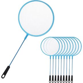 10 Pcs Aquarium Fish Tank Nets, Skimmer Net Fishing Nets Lightweight Tub Accessories Handheld Ultra Fine Mesh Net Outdoor Tools for Small Pools, Pond, Goldfish, Shrimp, 9.8 Inch (Blue)
