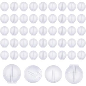 50pcs Clear Rubber Earring Backs for Studs, Silicone Soft Flat Earring Backs Replacement Secure Comfortable Stoppers for Stud Posts Fish Hook Universal Fit