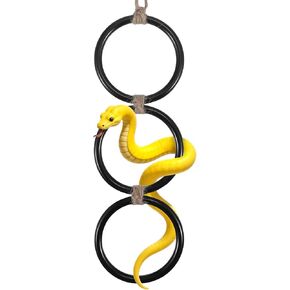 Ultimate Snake Climbing Toys, Ball Python Toys, Corn Snake Tank Accessories for Reptile Habitats (17.1x3.5 inch, Black)