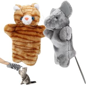 2Pack Cat Wrestling Toy Glove Puppet, Interactive Glove Cat Toys, Cat Puppet Wrestler for Indoor Exercise, Kitten Wrestling Glove Ideal for Pet Lovers