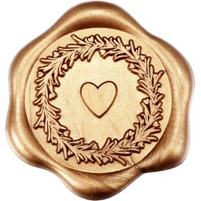 Yoption Orchid Flowers Wax Seal Stickers, 50 Pack Antique Gold Wax Seal Stickers Self Adhesive Envelope Seals for Wedding Party Birthday Christmas Invitations