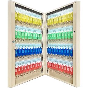INTSUPERMAI 160 Keys Storage Box Wall Mount Key Cabinets Key Holder Box with Combination Lock Box Holder Cabinet Storage Hooks Lock Box 160 Keys