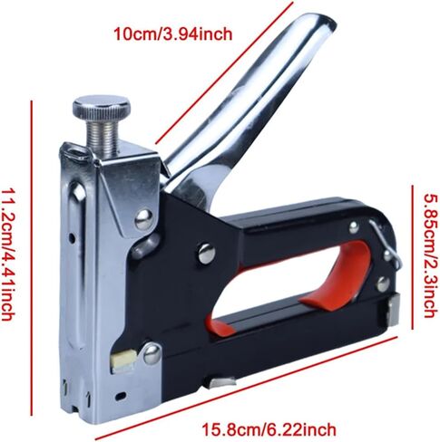 Oil-Free Pneumatic Staple Gun Heavy-Duty Stapler Decorative Nail Gun Heavy Duty 3-in-1 Nail Gun 600 Staples Manual Nail Gun Adjustable Nail Gun in Saudi Arabia