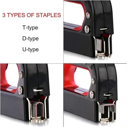 Oil-Free Pneumatic Staple Gun Heavy-Duty Stapler Decorative Nail Gun Heavy Duty 3-in-1 Nail Gun 600 Staples Manual Nail Gun Adjustable Nail Gun in Saudi Arabia