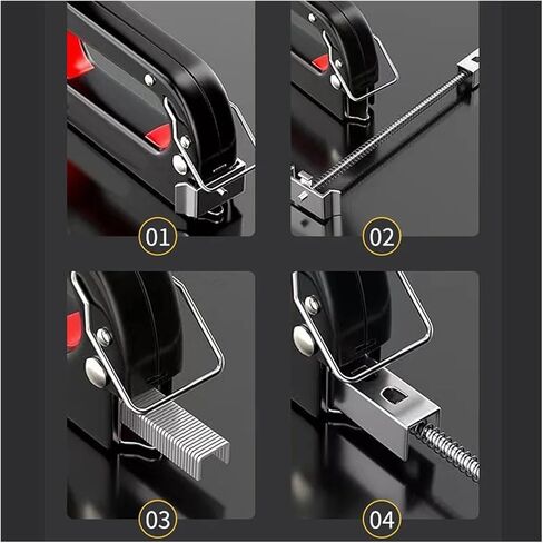 Oil-Free Pneumatic Staple Gun Heavy-Duty Stapler Decorative Nail Gun Heavy Duty 3-in-1 Nail Gun 600 Staples Manual Nail Gun Adjustable Nail Gun in Saudi Arabia