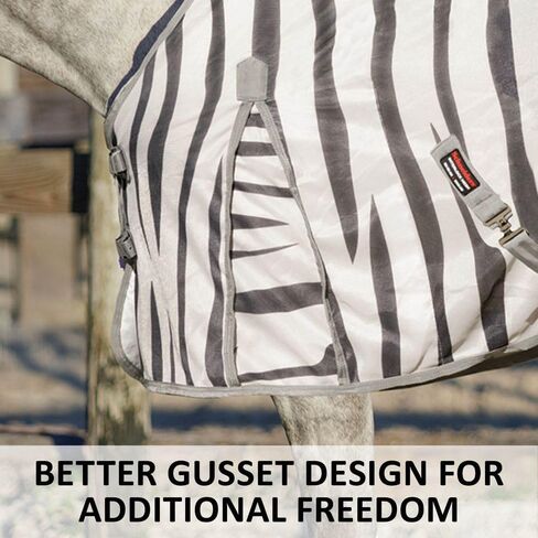 Schneiders Soft Interlock Mesh II Zebra Horse Fly Sheets | نمط حمار وحشي لافت للنظر للادعاء الذبابة وحماية الأشعة فوق البنفسجية المتفوقة in Kuwait