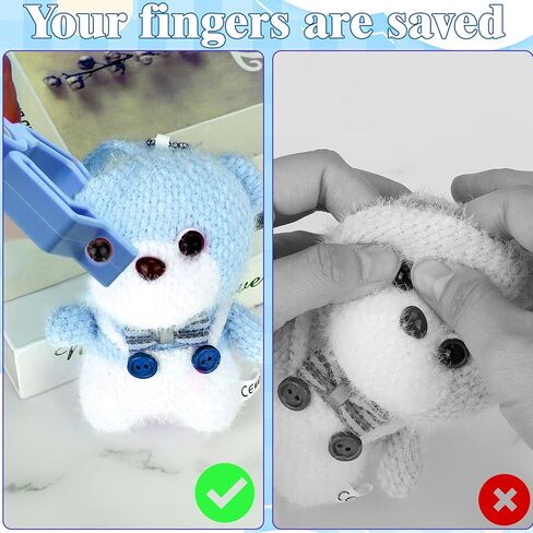 Safety Eye Snapper Tool for Crocheting Safety Eyes Attaching, for Amigurumi Crochet and Stuffed Animals Eyes 5-30mm Ergonomic Making Supplies Tool, Blue in Saudi Arabia
