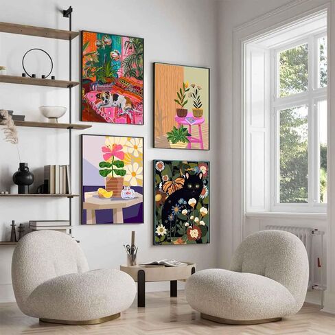 ZXQL 4 Pack Paint by Numbers Kit for Adults, Landscape DIY Adult Paint by Number Kits Pack Beginners Easy Acrylic On Canvas for Painting Home Decor Creative Wall Art 24x30 inches (mm-4) in Kuwait