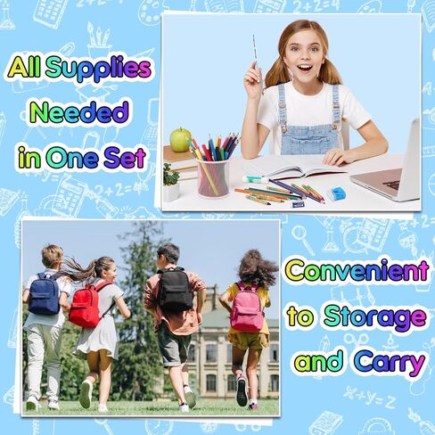 52 Pcs High School Supplies Kit with Backpack, Back to School Supplies Bag Set College Bundle Essential Stuff Bulk Stapler Notebook Calculator for Senior Student Teen Classroom(Black) in Saudi Arabia
