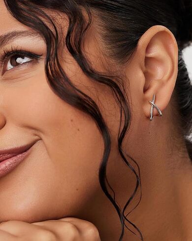 أقراط ذهبية للنساء العصرية، أقراط ذهبية عيار 14 قيراط أقراط أنيقة بسيطة بسيطة أقراط ذهبية لا تسبب الحساسية للنساء هدايا in Kuwait