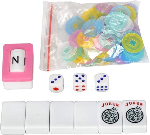 Nova microdermabrasion American Mahjong Mah Jongg Set 166 Tiles 4 All-In-One Color Rack/Pushers Red Paisley Bag Soft Six Complete Mahjongg Ma Jong Set (Red) in Kuwait