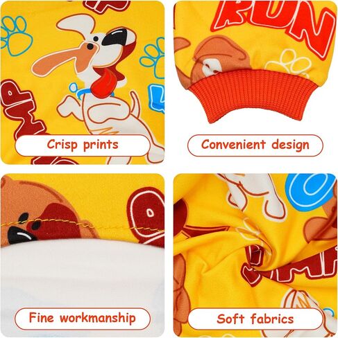 2PCS Dog Pajamas for Small Sized Doggie Pjs Clothes Puppy Onesies Outfits Pet Jammies Boy Girl Male Female Apparel Soft Lightweight Strechy Paw Bone Puppy Print S in Kuwait