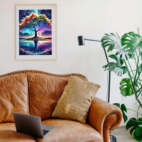 Qiouol 5D الماس مجموعات فن الماس للبالغين المبتدئين ، لوحة Seaside Vacation DIY مع جولة كاملة من الماس الحفر الماس ، فسيفس in Kuwait