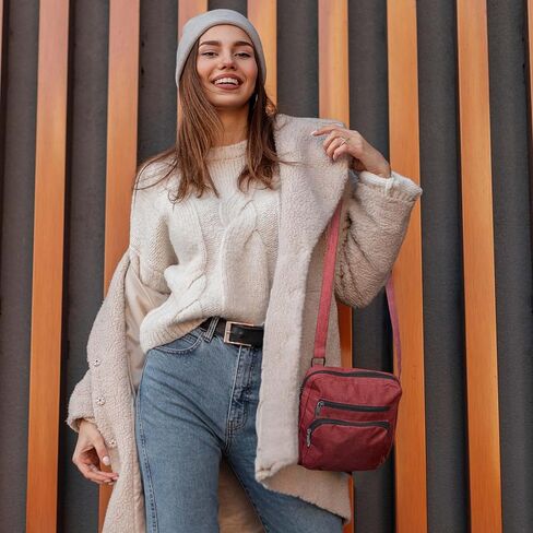 Shoulder Anti-theft Bag Adjustable Strap USB Charging Port Crossbody in Kuwait