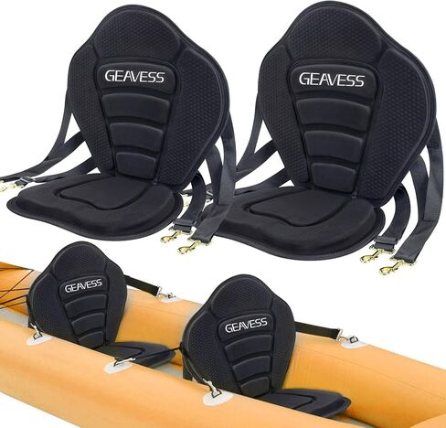 مقعد كاياك، مقعد كاياك عالمي قابل للتعديل، مقعد قارب صيد مع حقيبة تخزين، مقعد لوح مجداف قابل للفصل للتجديف والتجديف والزورق in Kuwait