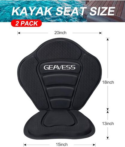 مقعد كاياك، مقعد كاياك عالمي قابل للتعديل، مقعد قارب صيد مع حقيبة تخزين، مقعد لوح مجداف قابل للفصل للتجديف والتجديف والزورق in Kuwait