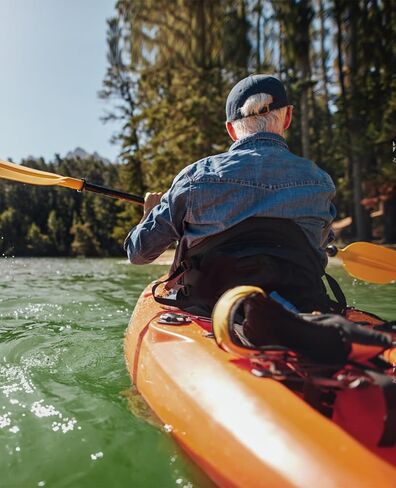 مقعد كاياك، مقعد كاياك عالمي قابل للتعديل، مقعد قارب صيد مع حقيبة تخزين، مقعد لوح مجداف قابل للفصل للتجديف والتجديف والزورق in Kuwait