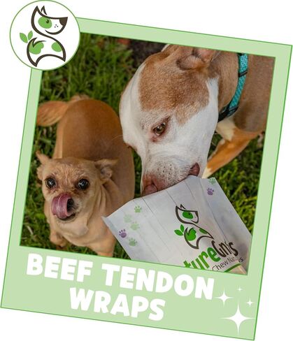 Nature Gnaws Leep Weton Wraps للكلاب (5 عدد) - تدوم طويلًا للمضغات العدوانية - عظام اللحم الطبيعية لمضغ الكلاب - حرة خالية in Kuwait