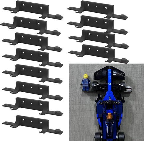 Wall Mount Compatible with Speed Champions Sets, Wall Bracket with a Base for Brick Cars and The Pilot/Figure (12Pcs) in Kuwait