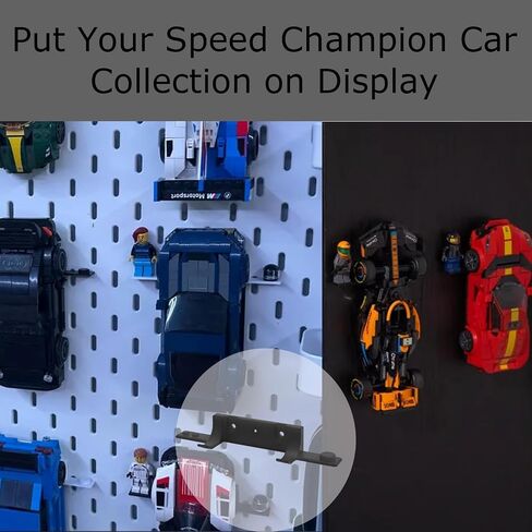 Wall Mount Compatible with Speed Champions Sets, Wall Bracket with a Base for Brick Cars and The Pilot/Figure (12Pcs) in Kuwait