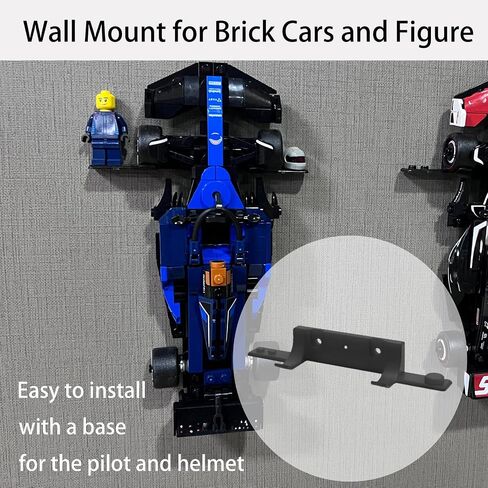 Wall Mount Compatible with Speed Champions Sets, Wall Bracket with a Base for Brick Cars and The Pilot/Figure (12Pcs) in Kuwait