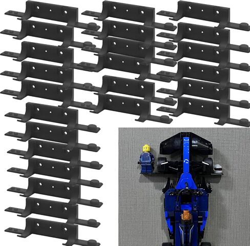 Wall Mount Compatible with Speed Champions Sets, Wall Bracket with a Base for Brick Cars and The Pilot/Figure (12Pcs) in Kuwait