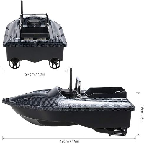 RC Bait Boat for Fishing – 547-Yard Range, 2KG Load, Auto Return, Long Battery Life – Perfect for Carp Fishing in Saudi Arabia