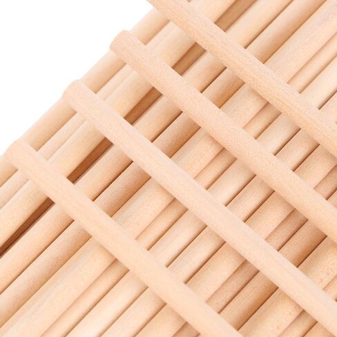 100 قطعة من قضبان الأوتاد الخشبية من توياندونا، 4 × 1/5 بوصة من أعواد الأوتاد الخشبية الطبيعية غير المكتملة للحرف اليدوية والأعمال اليدوية in Kuwait