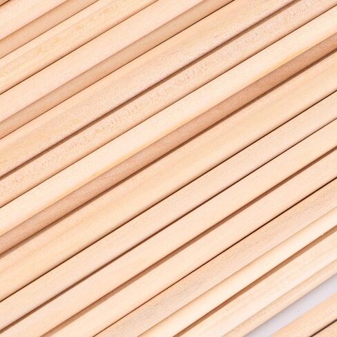 100 قطعة من قضبان الأوتاد الخشبية من توياندونا، 4 × 1/5 بوصة من أعواد الأوتاد الخشبية الطبيعية غير المكتملة للحرف اليدوية والأعمال اليدوية in Kuwait