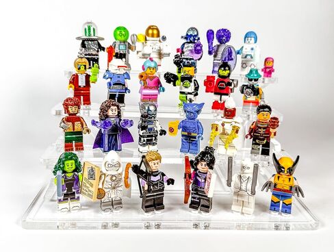 24 Minifigure Display Stand for Lego® Minifigures in Clear Acrylic, Lego Minifigure Display in Saudi Arabia
