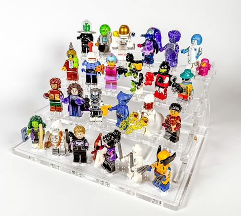 24 Minifigure Display Stand for Lego® Minifigures in Clear Acrylic, Lego Minifigure Display in Saudi Arabia