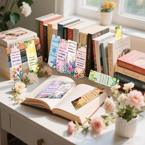 100 مرجعية إسبانية للكتاب المقدس ، 10 تصاميم ملهمة للكتاب المقدس-إشارات مسيحية على الوجهين للنساء ، الهدايا الدينية لمحبي الكتب ، الكنيسة ، الصلاة والدراسة (الكتاب المقدس الإسباني) in Kuwait