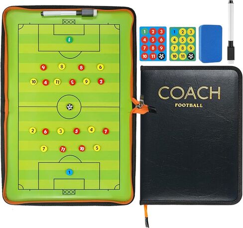 Soccer Coaching Tactical Board, Portable Magnetic Football Coach Blackboard Futsal Tactics Strategy Board - Sport Gift Training Assistant Equipment KIt with Player Markers, Pen and Eraser in Kuwait