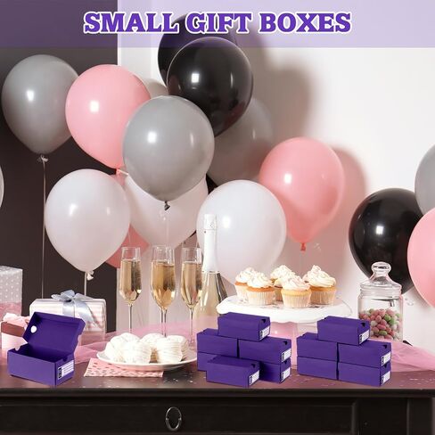 FullHawl 12 Sets Mini Sneaker Joxes for Party Favors Mini Shoe Higds Boxes 4.7 × 2.5 × 2 بوصة حقيبة هدايا صغيرة مع ملصقات قابلة للتحرير لـ Candies Cookies Snacks in Kuwait