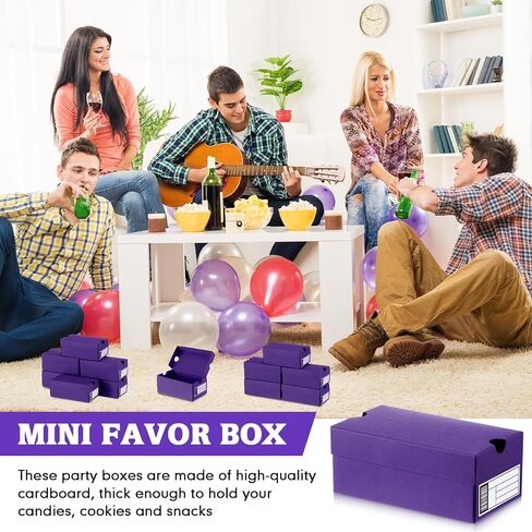 FullHawl 12 Sets Mini Sneaker Joxes for Party Favors Mini Shoe Higds Boxes 4.7 × 2.5 × 2 بوصة حقيبة هدايا صغيرة مع ملصقات قابلة للتحرير لـ Candies Cookies Snacks in Kuwait