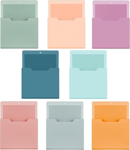 8 Pack Magnetic File Paper حامل عالٍ تصميم جدار جدار مغناطيسي منظم معلق ثلاجة مجلة رسائل البريد رسائل ورق للورق لمستلزمات الفصل الدراسي (Morandi Color) in Kuwait