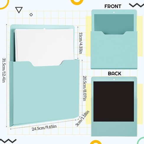 8 Pack Magnetic File Paper حامل عالٍ تصميم جدار جدار مغناطيسي منظم معلق ثلاجة مجلة رسائل البريد رسائل ورق للورق لمستلزمات الفصل الدراسي (Morandi Color) in Kuwait