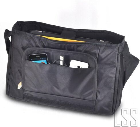 LSS 15" 15.6 inch Laptop Padded Compartment Shoulder Messenger Bag, Carrying Case for 14" 15" 15.6" & Smaller Size Notebook in Saudi Arabia