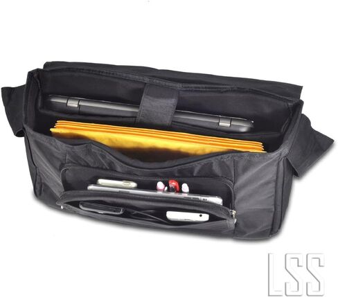 LSS 15" 15.6 inch Laptop Padded Compartment Shoulder Messenger Bag, Carrying Case for 14" 15" 15.6" & Smaller Size Notebook in Saudi Arabia