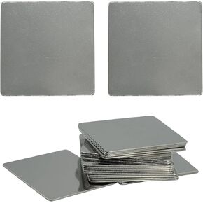 Staymax نقش ختم علامات فارغة لوحة معدنية 25 حزمة 2.5x2.5inch