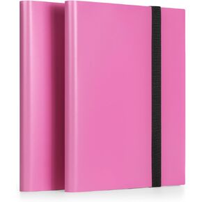 Card Binder Pink, 2 Pack 9 Pockets with 40 Sheets 720 Side Loading Card Collection Binder for Baseball Football Basketball Kpop Photocard Sports Cards