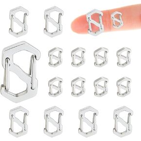 8Pcs Double Opening Necklace Shortener Clasp Bracelet Clasps and Closures, 2Size Gold and Silver Jewelry Clasps for Jewelry Making, Stainless Steel Bracelet Connectors Necklace Connectors