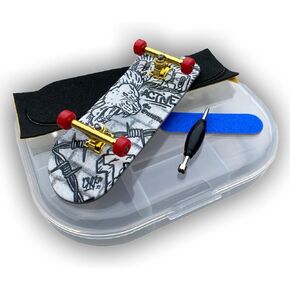 Yllo Lion of Judah Complete 5 Ply Wood 100mm x 33mm Fingerboard with Upgraded 32mm Trucks, Lock Nuts, CNC Wheels