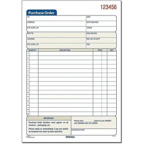 Adams 2-Part Carbonless Purchase Requisitions Pad, 8.44-Inch L x 5.56-Inch W, 50 Forms/Pad, 10/Box (ABF DC5831-10)