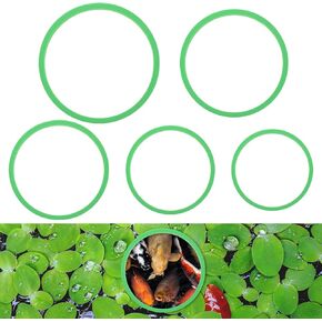 5 Pcs Round Feeding Ring for Fish Tank, 5 Sizes Aquarium Floating Plant Barrier Floating Plant Corral Fish Tank Aquarium Accessories for Betta(Black)