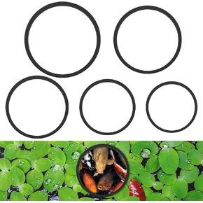 5 Pcs Round Feeding Ring for Fish Tank, 5 Sizes Aquarium Floating Plant Barrier Floating Plant Corral Fish Tank Aquarium Accessories for Betta(Black) in Saudi Arabia